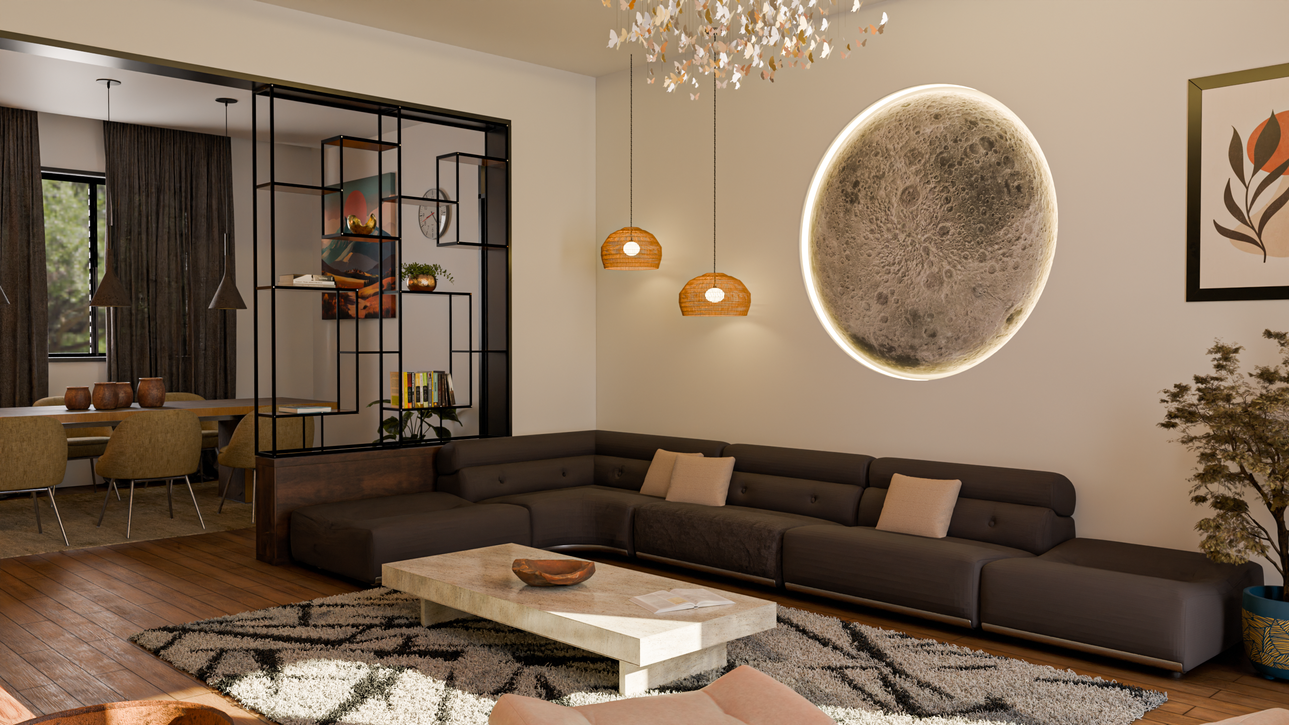 Interior living room render