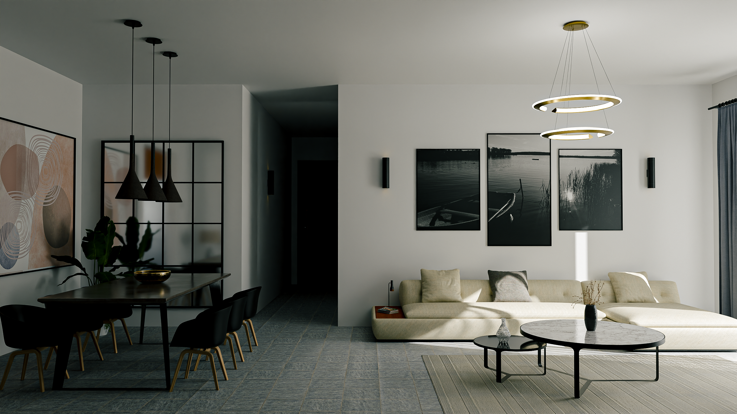 Modern interior living space