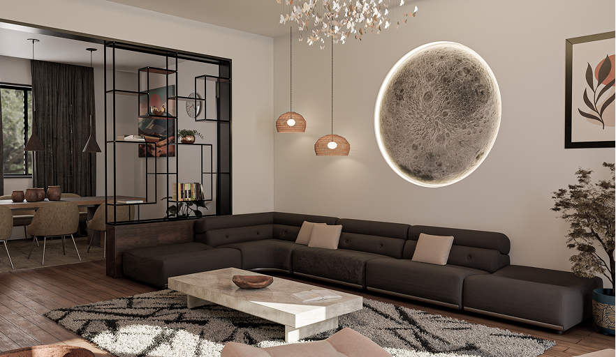 Interior living room render