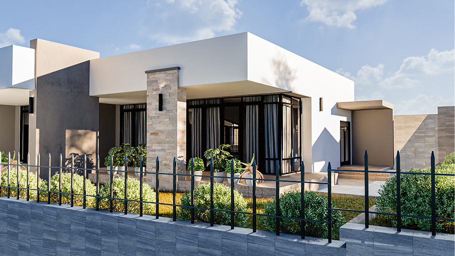 3D render facade