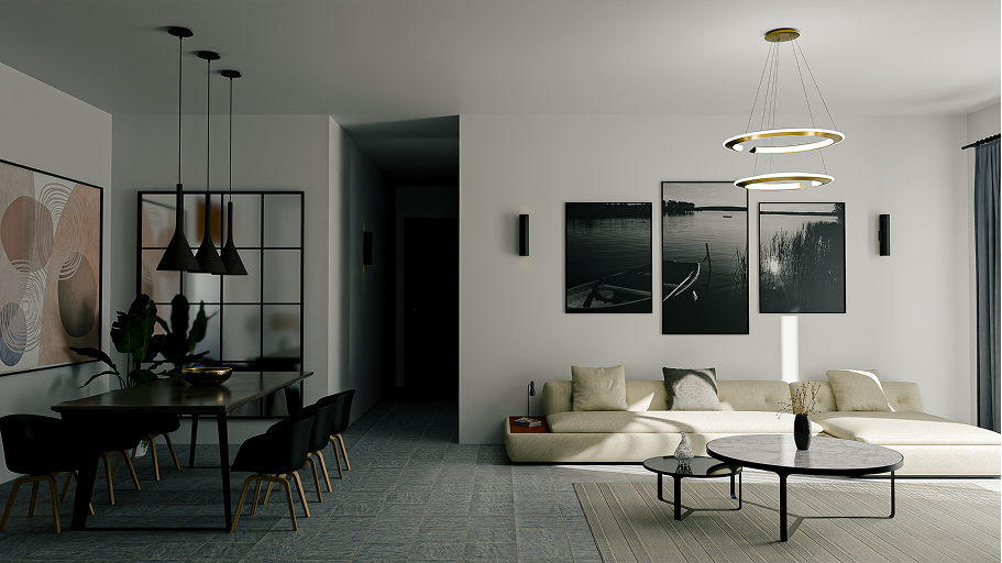 3D render sitting room