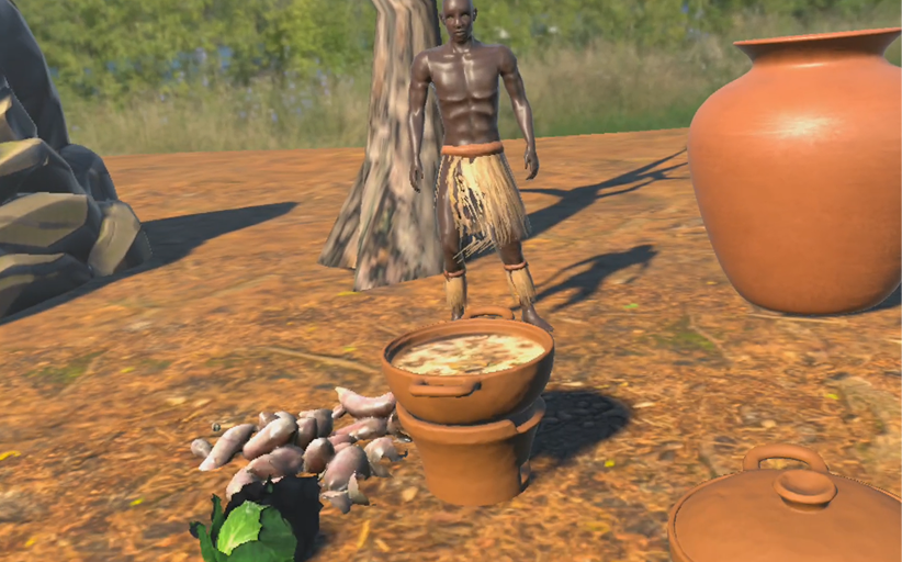 Photorealistic VR render of East African cultural scene